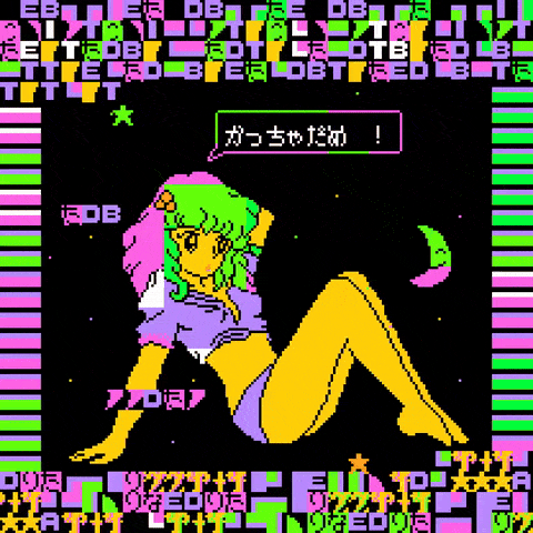 Retro Anime Girl 8-bit